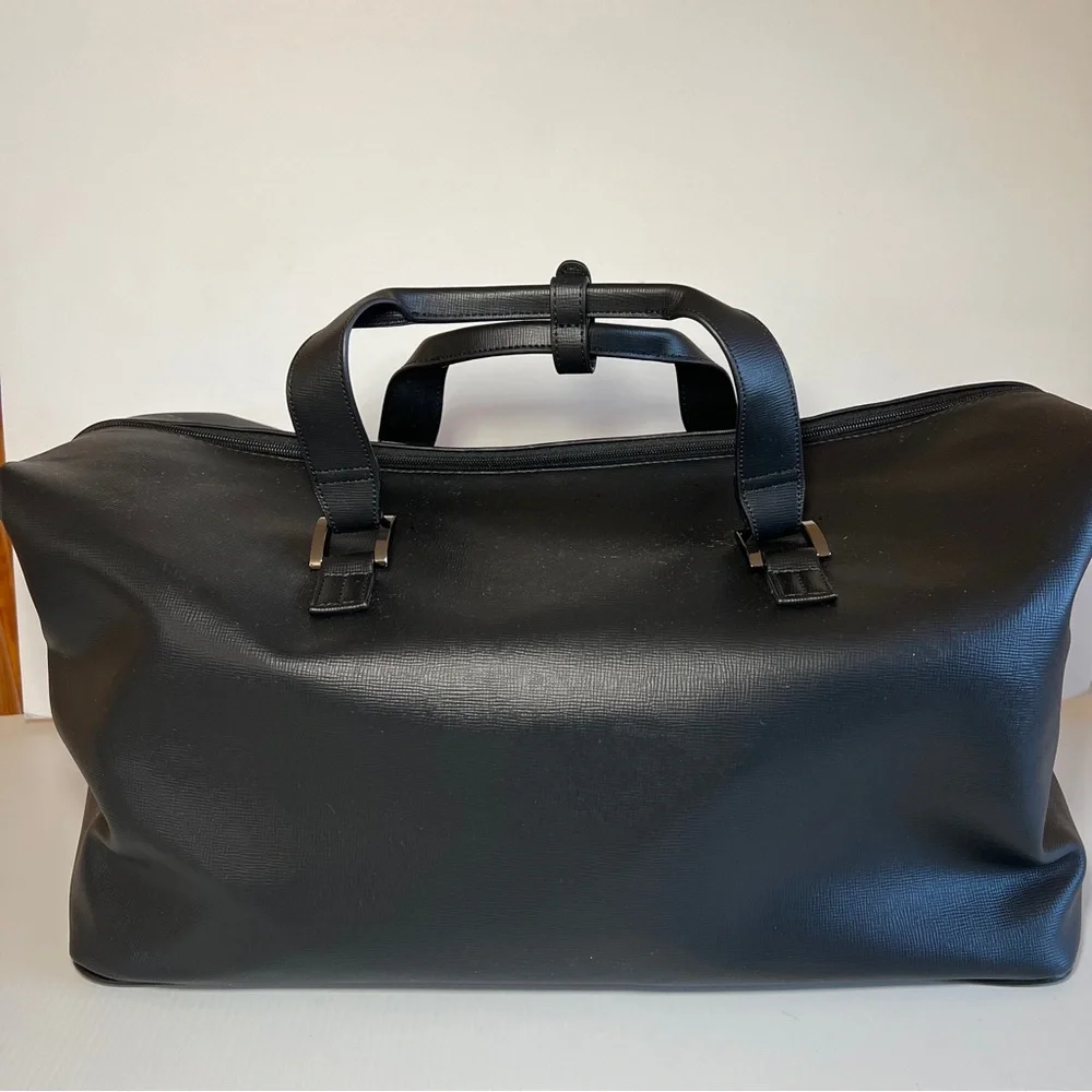 Black Leather Duffle Bag